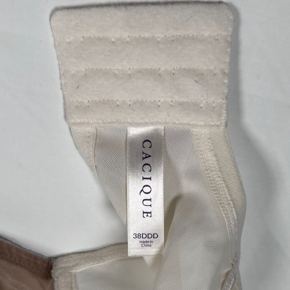 Cacique Balconette 38DDD White Lace Wide Band - Picture 2 of 11